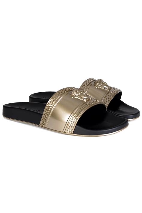 versace sliders womens gold|Versace sliders women.